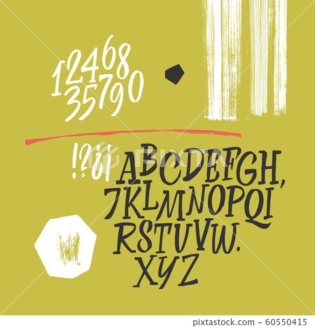 Handwritten font. Script. Latin calligraphic set Handwritten font. Script. Latin calligraphic set 60550415