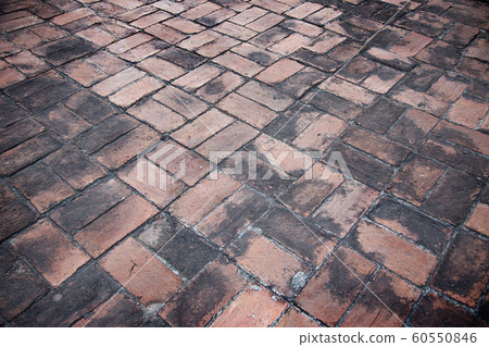 old red brick floor at asian temple for 60550846