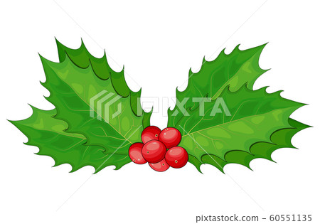 Download Holly Berry Christmas Leaves And Fruits Icon Stock Illustration 60551135 Pixta 3D SVG Files Ideas | SVG, Paper Crafts, SVG File