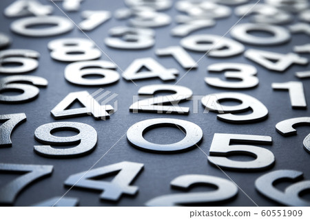 Mathematics background made with solid numbers 60551909