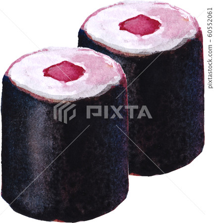 Teppan-maki, two watercolors [sushi] [Japanese style] [Japanese culture] 60552061