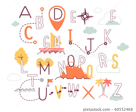 Geography Alphabet Illustration - Stock Illustration [60552468] - PIXTA