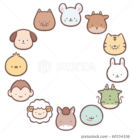 Zodiac circle frame 60554106