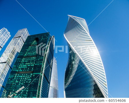 Skyscrapers in Moscow under clear sky 60554606