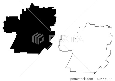 Santa Ana City map vector-插圖素材 [60555028] - PIXTA圖庫
