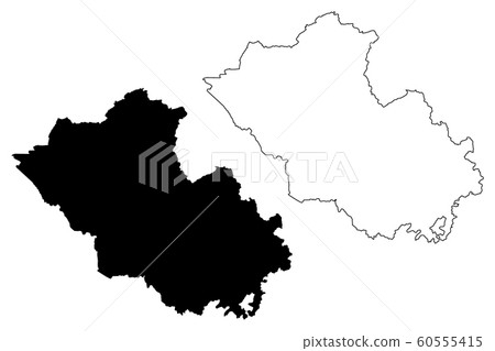 County Fermanagh map vector.... 60555415