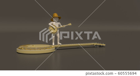 3d illustrator group of career symbols on a gray 60555694