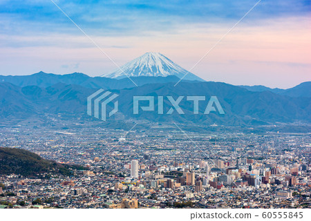 Kofu, Japan skyline with Mt. Fuji. Kofu, Japan skyline with Mt. Fuji. 60555845