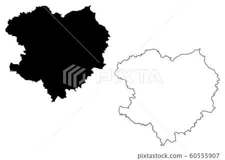 Kharkiv Oblast map vector.... 60555907