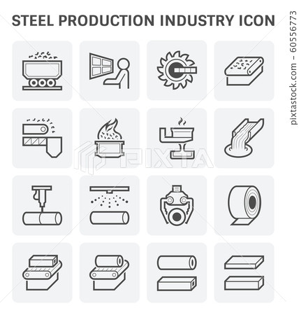 steel production icon steel production icon 60556773