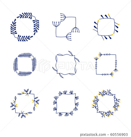 set of vector flower frames set of vector flower frames 60556903