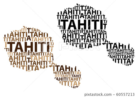 Map of Tahiti - vector illustration Map of Tahiti - vector illustration 60557213