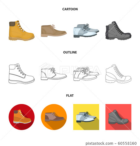 Vector design of leather and casual sign. Set of leather and formal stock symbol for web. 60558160