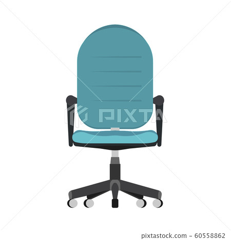 Computer chair office style front view vector - Stock Illustration ...