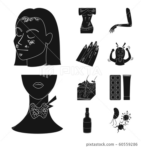 Isolated object of healthcare and medical icon. Set of healthcare and dermatology vector icon for stock. 60559286