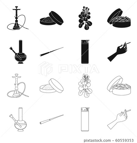 Isolated object of refuse and stop symbol. Set of refuse and habit stock symbol for web. Isolated object of refuse and stop symbol. Set of refuse and habit stock symbol for web. 60559353