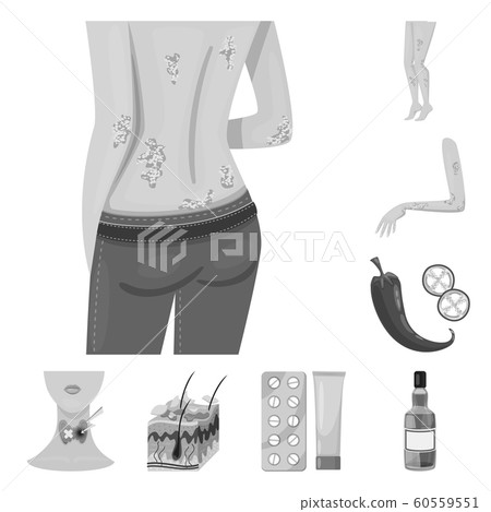 Isolated object of medical and pain symbol. Set of medical and disease stock vector illustration. Isolated object of medical and pain symbol. Set of medical and disease stock vector illustration. 60559551