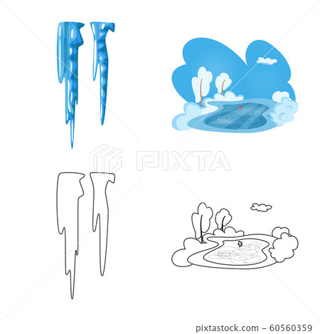 Vector illustration of texture and frozen sign. Set of texture and transparent vector icon for stock. Vector illustration of texture and frozen sign. Set of texture and transparent vector icon for stock. 60560359