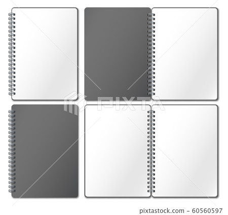 Download Notebook Mockup Empty Copybook Notebooks Stock Illustration 60560597 Pixta