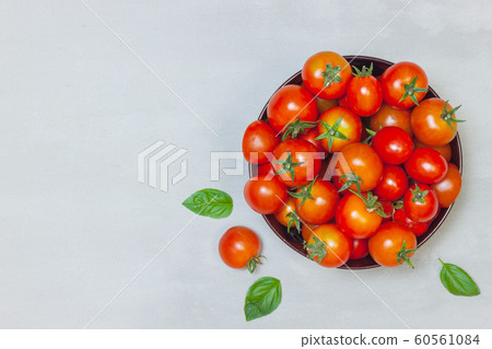 Red tomato. Top view. 60561084