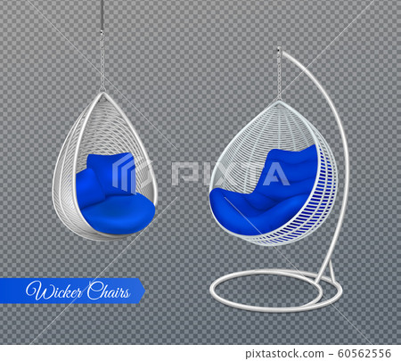 Wicker Chairs Transparent Composition 60562556