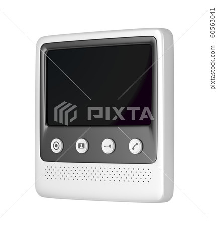 Video intercom on white. Video intercom on white. 60563041