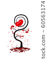Tree of love with concept valentine's day style. 60563174