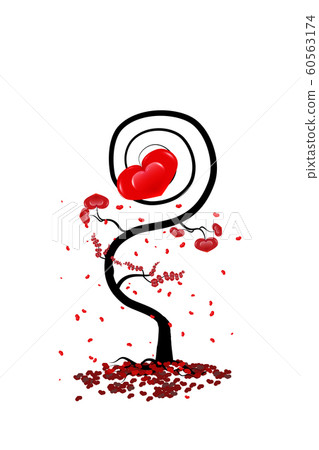 Tree of love with concept valentine's day style. 60563174