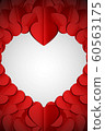 Frame of love with concept valentine's day style. 60563175