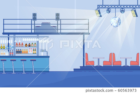 Nightclub Interior with Disco Ball Dancefloor 60563973