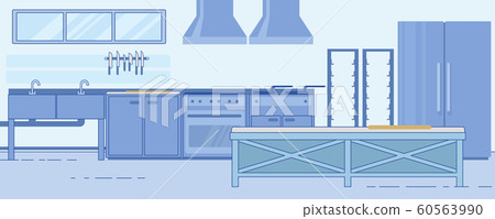 Functional Modern Commercial Kitchen Layout Design 60563990