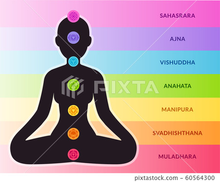 Chakras on female body 60564300