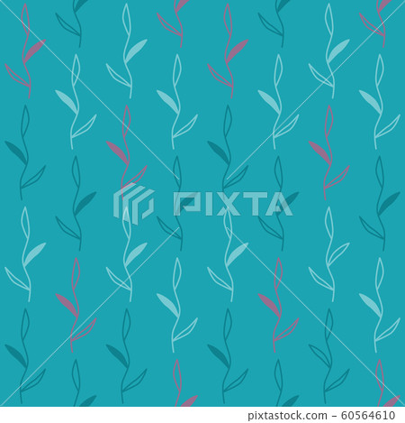 blue seamless pattern with leaves 60564610