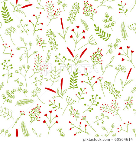 seamless pattern with beautiful flowers 60564614