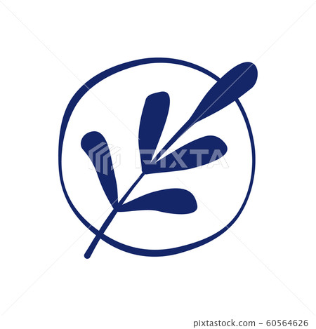 vector flower element in circle vector flower element in circle 60564626