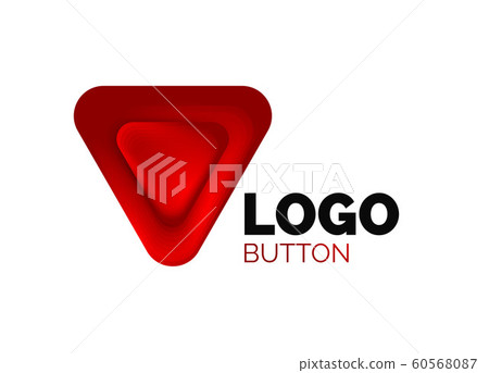 Play, arrow or download button icon, minimal design business logo template. 3d geometric bold in relief style with color blend steps effect. Vector Illustration For Wallpaper, Banner, Background, Card Play, arrow or download button icon, minimal design business logo template. 3d geometric bold in relief style with color blend steps effect. Vector Illustration For Wallpaper, Banner, Background, Card 60568087