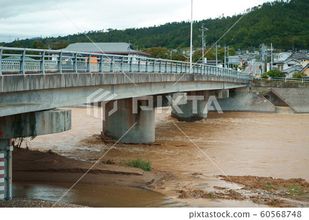 2019 Typhoon No. 19 Chikuma River Flood Damage 60568748