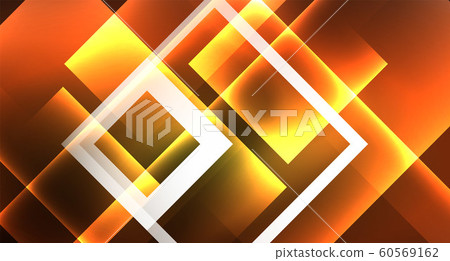 Shiny neon design square shape abstract background. Retro vector abstract design banner template Shiny neon design square shape abstract background. Retro vector abstract design banner template 60569162