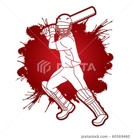 Baseball player action cartoon graphic Royalty Free Vector