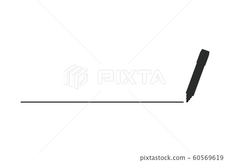 用筆劃一條線（bold_black）-插圖素材 [60569619] - PIXTA圖庫
