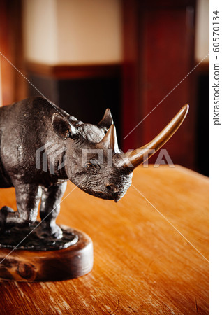 Black African Rhinoceros rhino vintage classic bronze sculpture Black African Rhinoceros rhino vintage classic bronze sculpture 60570134