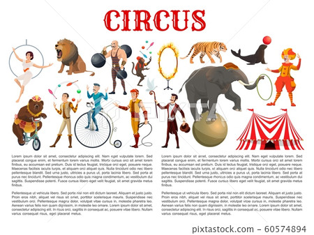 Big top circus animals tamers and equilibrists 60574894