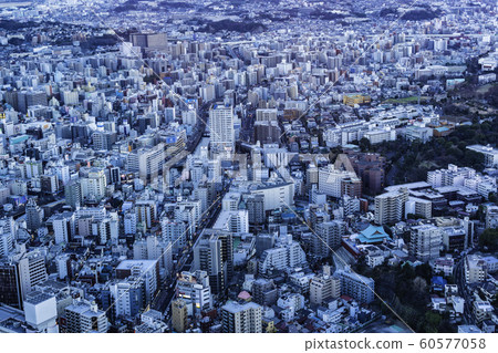 (Kanagawa) Yokohama Minato Mirai Landmark Tower West Side Evening view 60577058