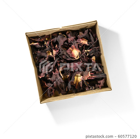 Hibiscus tea for making a drink on a white background Hibiscus tea for making a drink on a white background 60577120