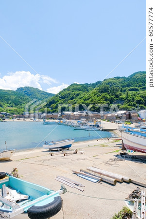 Summer fishing village scenery Summer fishing village scenery 60577774