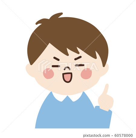 Little boy (Faceful face / Confirmation pose /... - Stock Illustration ...