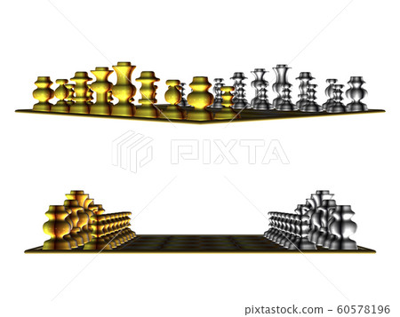 Gold and white chess Gold and white chess 60578196