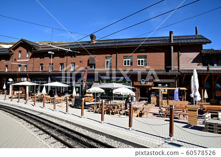 Kleine Scheidegg Station, a transfer station to the Jungfrau mountain train Kleine Scheidegg Station, a transfer station to the Jungfrau mountain train 60578526