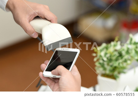 條形碼閱讀器和無現金支付 條形碼閱讀器和無現金支付 60578555