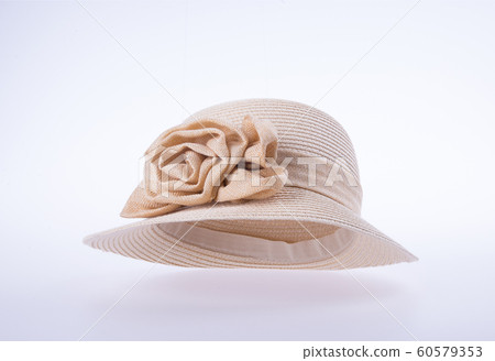 hat or lady straw hat on a background new. 60579353